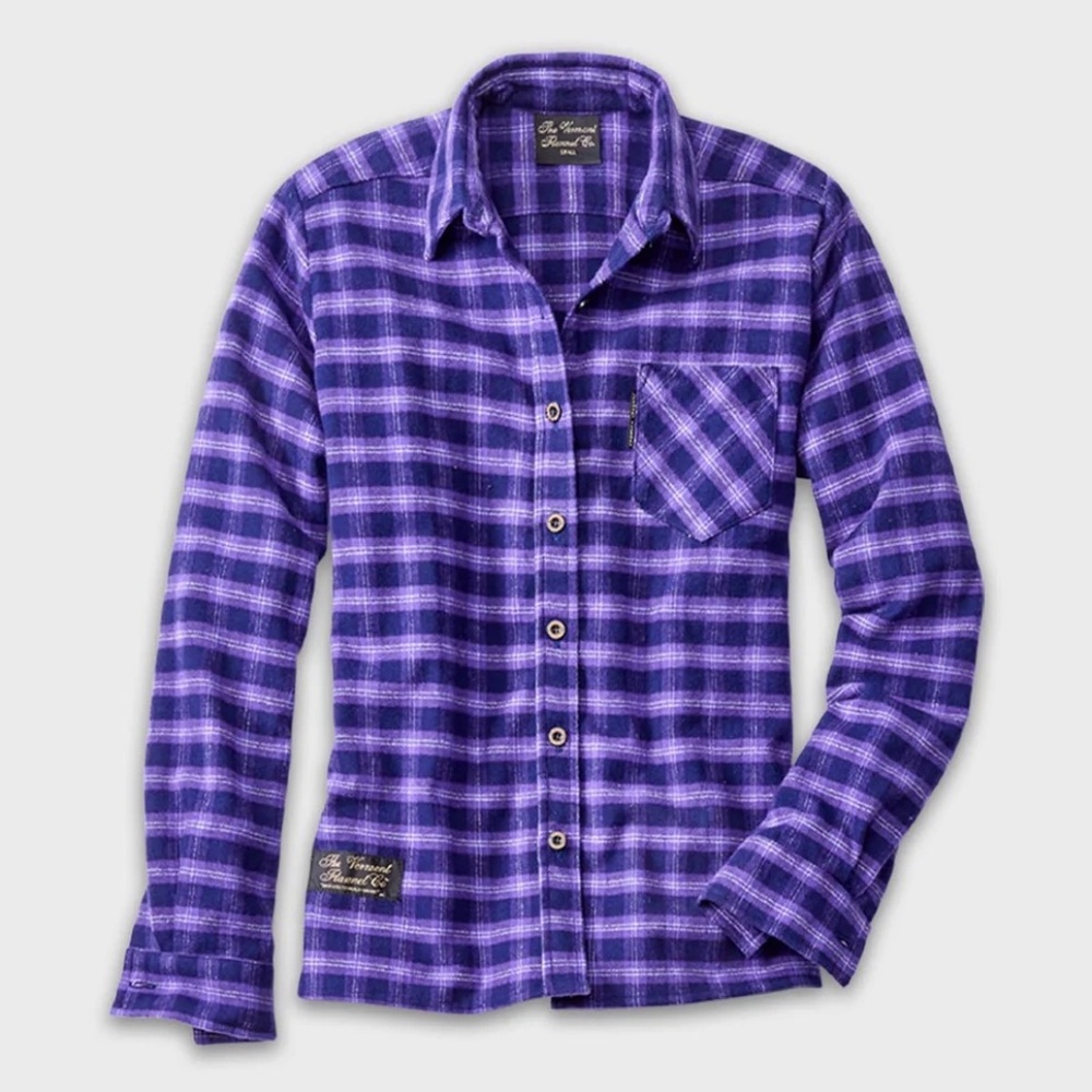 Women's Classic Flannel Shirt - Purple Maze NWT CabinCore